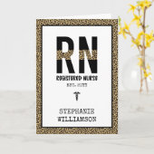 RN登録パーソナライズされたナース卒業ギフト カード (黄色い花)