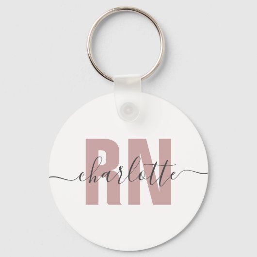 RN登録パーソナライズされたナース卒業ギフト キーホルダー (正面)