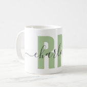 RN登録パーソナライズされたナース卒業ギフト コーヒーマグカップ (正面左)