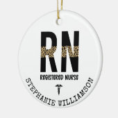RN登録パーソナライズされたナース卒業ギフト セラミックオーナメント (左)