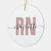 RN登録パーソナライズされたナース卒業ギフト セラミックオーナメント (左)
