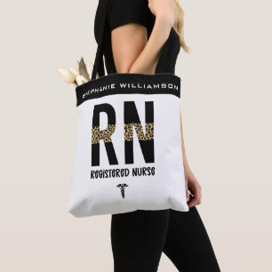 RN登録パーソナライズされたナース卒業ギフト トートバッグ