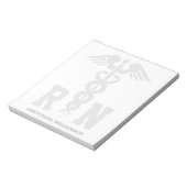 RN登録パーソナライズされたナース卒業ギフト ノートパッド (回転)