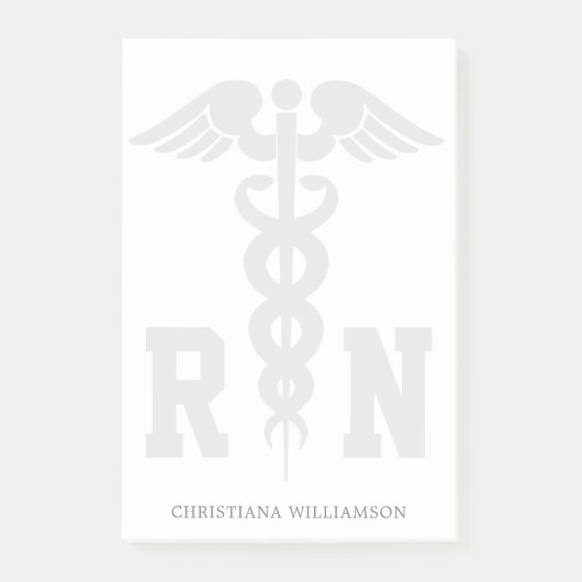 RN登録パーソナライズされたナース卒業ギフト ポストイット (正面)
