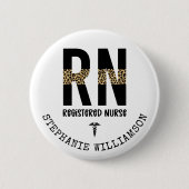 RN登録パーソナライズされたナース卒業ギフト 缶バッジ (正面)