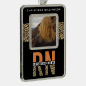 RN登録パーソナライズされたナース卒業写真 シルバープレートフレームオーナメント (右)