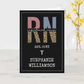 RN登録パーソナライズされたナース卒業 カード (黄色い花)