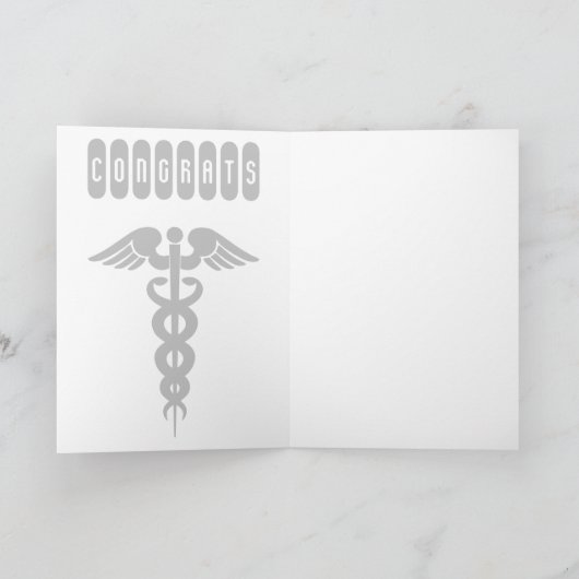 RN登録パーソナライズされたナース卒業 カード (内部)