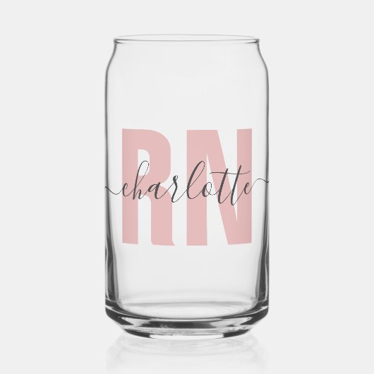 RN登録パーソナライズされたナース卒業 ガラス缶 (正面)