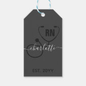 RN登録パーソナライズされたナース卒業 ギフトタグ (正面)