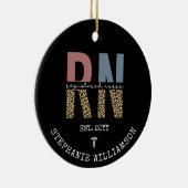 RN登録パーソナライズされたナース卒業 セラミックオーナメント (右)