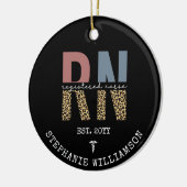 RN登録パーソナライズされたナース卒業 セラミックオーナメント (左)