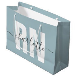 RN登録パーソナライズされたナース卒業 ラージペーパーバッグ