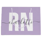 RN登録パーソナライズされたナース卒業 ラージペーパーバッグ (正面)