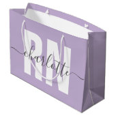 RN登録パーソナライズされたナース卒業 ラージペーパーバッグ (裏面アングル)