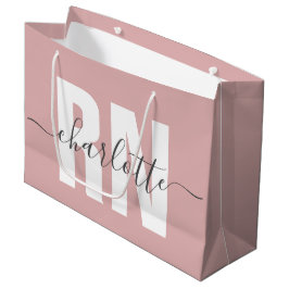 RN登録パーソナライズされたナース卒業 ラージペーパーバッグ