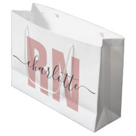 RN登録パーソナライズされたナース卒業 ラージペーパーバッグ