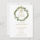 RN看護ガラエレガントンド写真卒業パーティー 招待状 (正面)