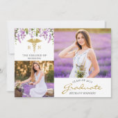 RN看護フローラ卒業3写真発表 招待状 (正面)