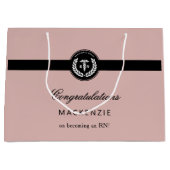 RN看護モダン学校卒業カスタム ラージペーパーバッグ (正面)