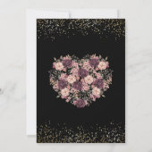 RN看護卒業パーティブルゴーニュフローラブラック 招待状 (裏面)