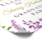 RN看護卒業パープルフローラ歓迎 ポスター (角)