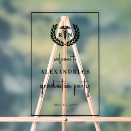 RN看護学校卒業エレガント歓迎サイン アクリルサイン