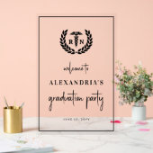 RN看護学校卒業エレガント歓迎サイン アクリルサイン (ウェディング)