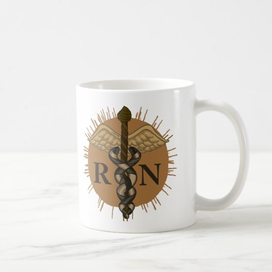 RN看護師のカドゥケウス コーヒーマグカップ (右)