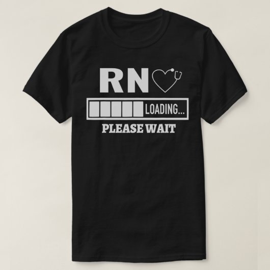 RN看護登録ナース聴診器ナースロード Tシャツ (デザイン正面)