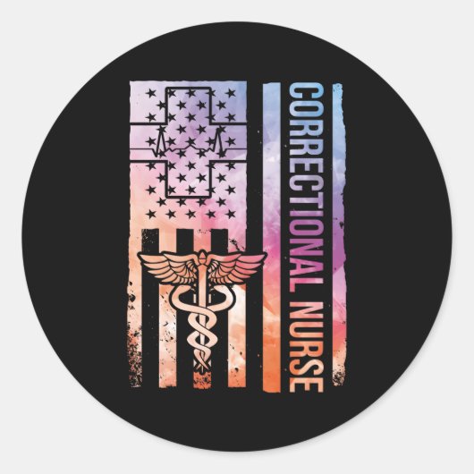 Rn矯正ナース刑務所看護ナース ラウンドシール (正面)