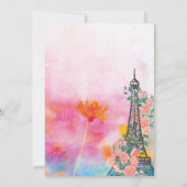 RN フローラル エッフェルタワー 招待状 (裏面)