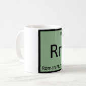 Rn - ローマ数字 化学周期表 コーヒーマグカップ (正面左)