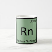 Rn - ローマ数字 化学周期表 コーヒーマグカップ (中央)