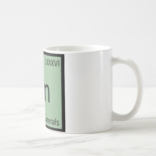 Rn - ローマ数字 化学周期表 コーヒーマグカップ (右)
