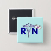 RN (公認看護師)のギフトエンボスのスタイル 缶バッジ (正面&裏面)