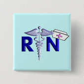 RN (公認看護師)のギフトエンボスのスタイル 缶バッジ (正面)
