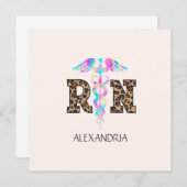 RN（正看護師）ヒョウ柄 (正面/裏面)