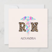 RN（正看護師）ヒョウ柄 (正面)