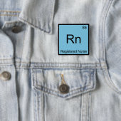 Rn -登録ナース化学要素シンボルTee 缶バッジ (インサイチュ)