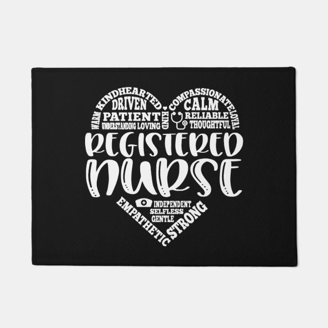 RN，登録ナース地下鉄アートハート ドアマット (正面)