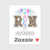 RN、登録ナースLeopard シール (シート)