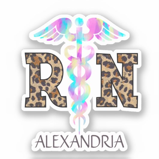 RN、登録ナースLeopard シール (正面)