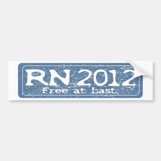 RN 2011年-最後で放して下さい バンパーステッカー (正面)