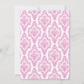 RN BSNのダマスク織の赤紫の看護学生の卒業 招待状 (裏面)