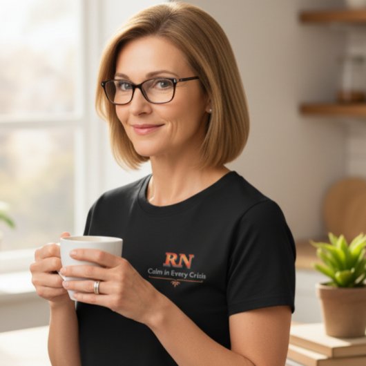 RN Calm in Every Crisis Elegant T-Shirt Tシャツ