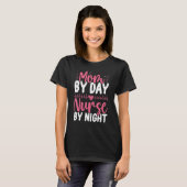 RN CNA感謝ママ夜シフトナース Tシャツ (正面フル)