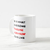 rn house supervisor 素晴らし、 コーヒーマグカップ (正面左)