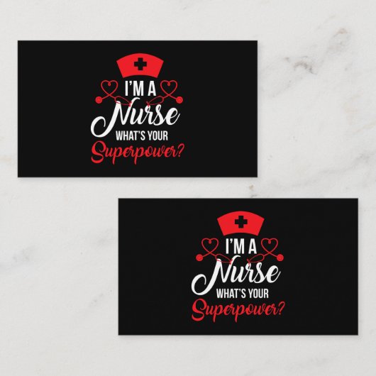 RN LVN CNAナース超大国クール看護学研究科 名刺 (正面/裏面)