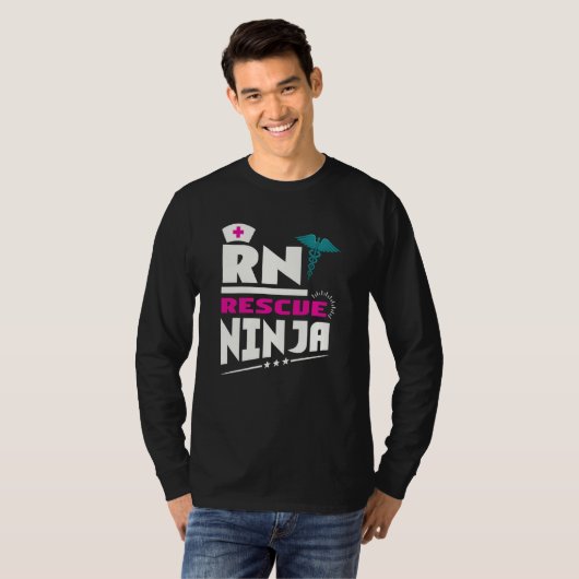 RN Ninja Nurse For Nurses Nursing For Nurses Tシャツ (正面フル)